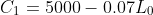 C_1 = 5000 - 0.07L_0